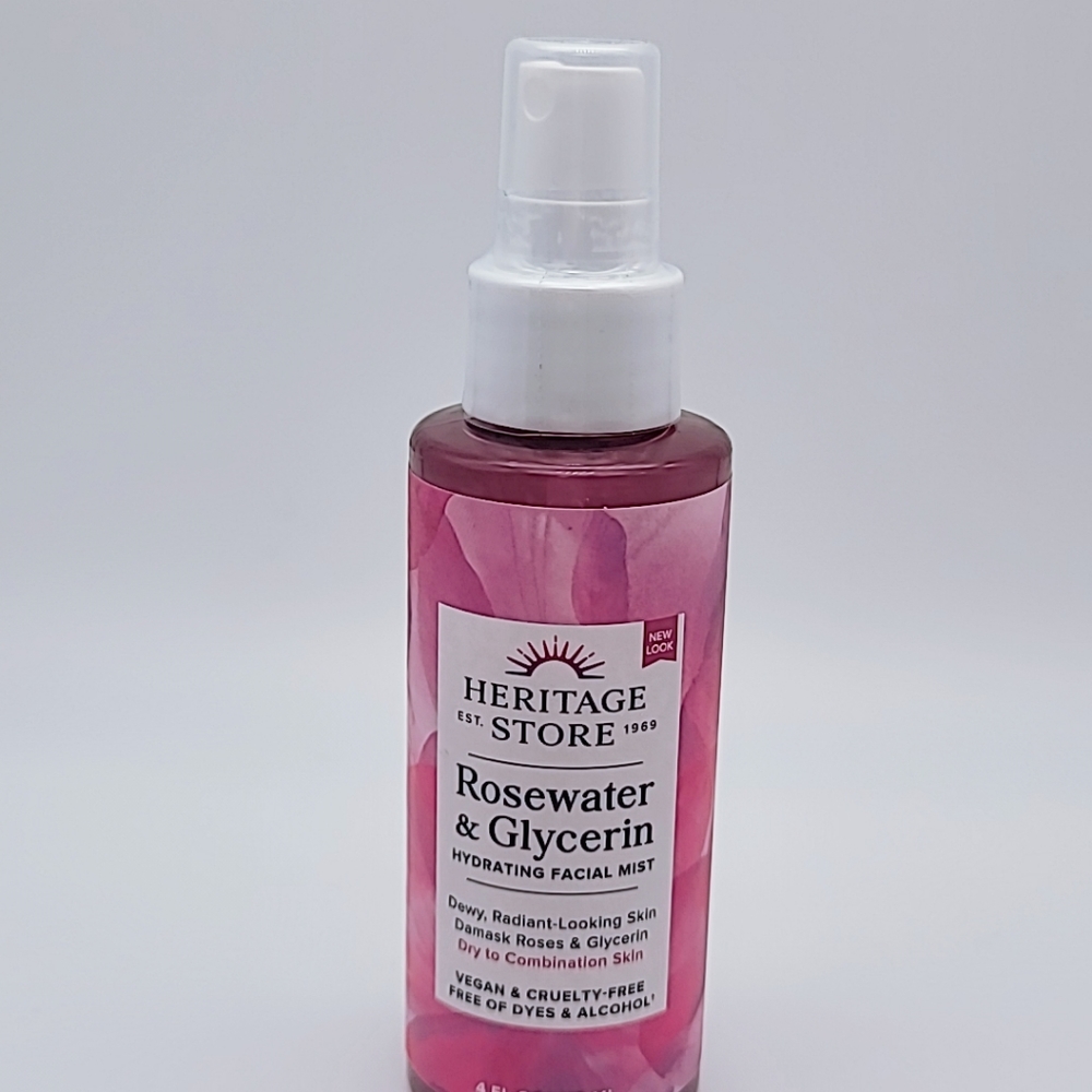Heritage Store ROSEWATER & GLICERIN HYDRATING FACIAL MIST